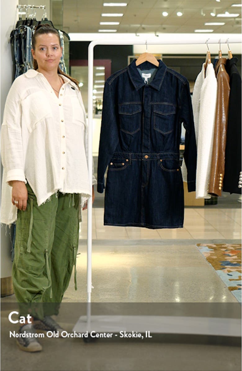 Nina Long Sleeve Denim Shirtdress, sales video thumbnail