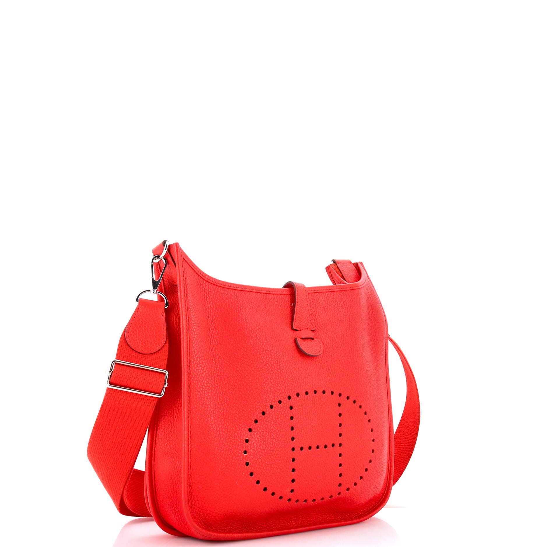 Pre-Owned Hermes Evelyne Bag Gen III Clemence PM, Alternate, color, Rouge De Coeur