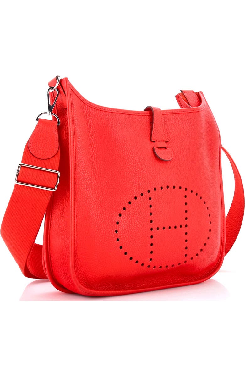 Pre-Owned Hermes Evelyne Bag Gen III Clemence PM, Alternate, color, Rouge De Coeur