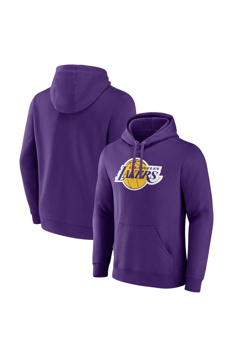 FANATICS Men's Fanatics Branded  Purple Los Angeles Lakers Primary Logo Pullover Hoodie, Main, color, Purple