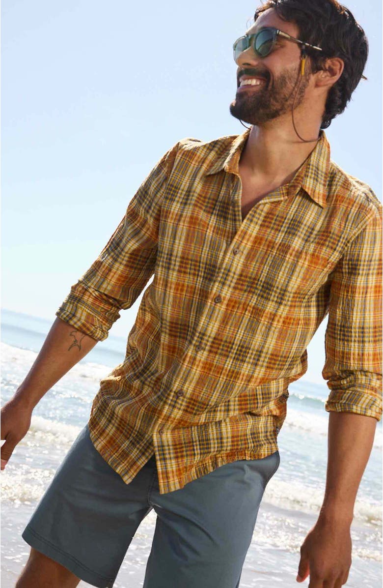 Toad & Co Men's Fletcher Long Sleeve Shirt, Alternate, color, Umber Plaid