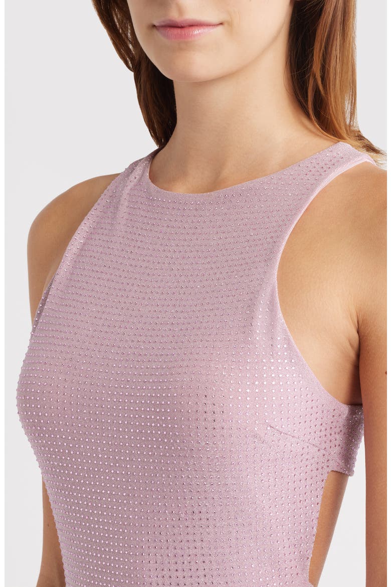 Rhinestone Detail Back Cutout Body-Con Minidress, Alternate, color, PINK