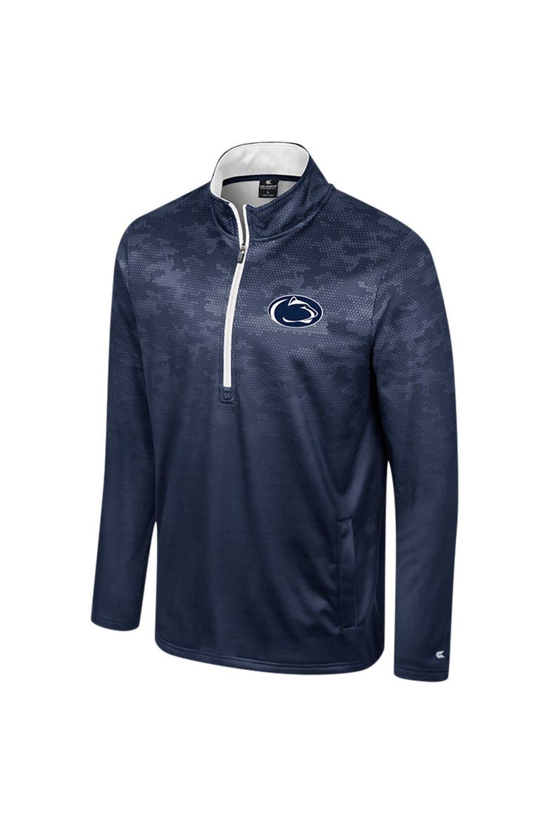 Men's Colosseum  Navy Penn State Nittany Lions The Machine Half-Zip Jacket, Alternate, color, Navy