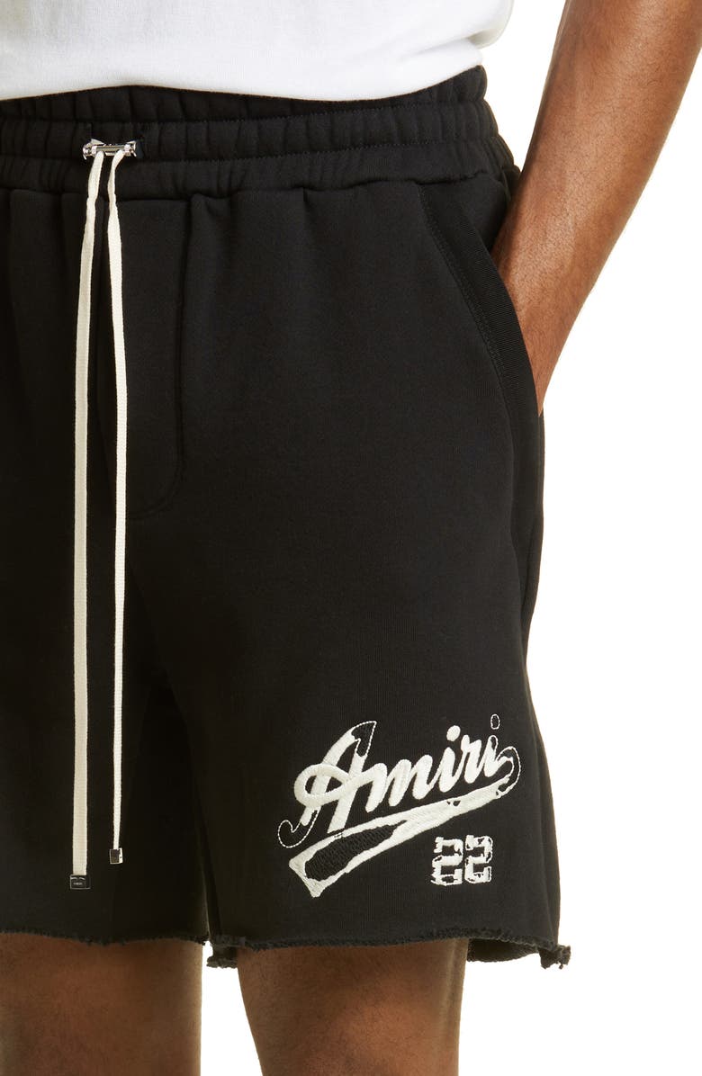 AMIRI Embroidered '22 Logo Sweat Shorts, Alternate, color, 