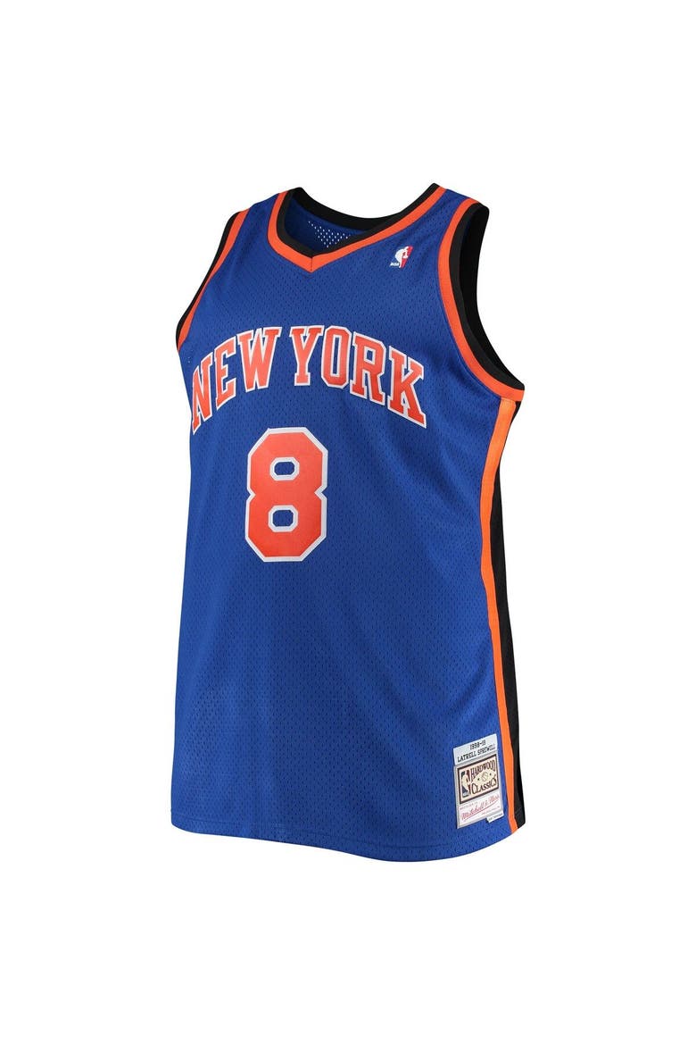 Men's Mitchell & Ness Latrell Sprewell Blue New York Knicks Big & Tall Hardwood Classics Jersey, Alternate, color, Blue