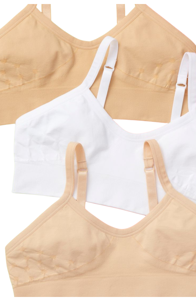 Yellowberry Poppy Seamless Bra 3PK, Alternate, color, Earth Basics