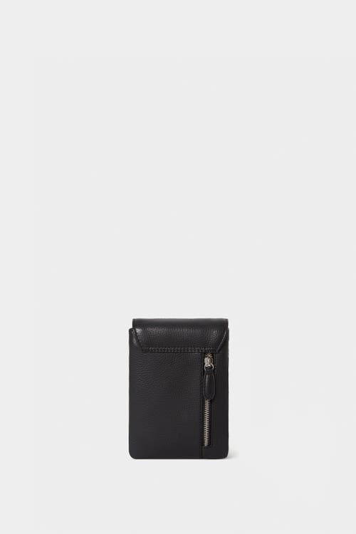 Osprey London The Madison Leather Phone Bag In Black