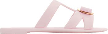 FERRAGAMO LILOU ラバースライド Ferragamo Rubber Slides Lilou in Natural | Lyst