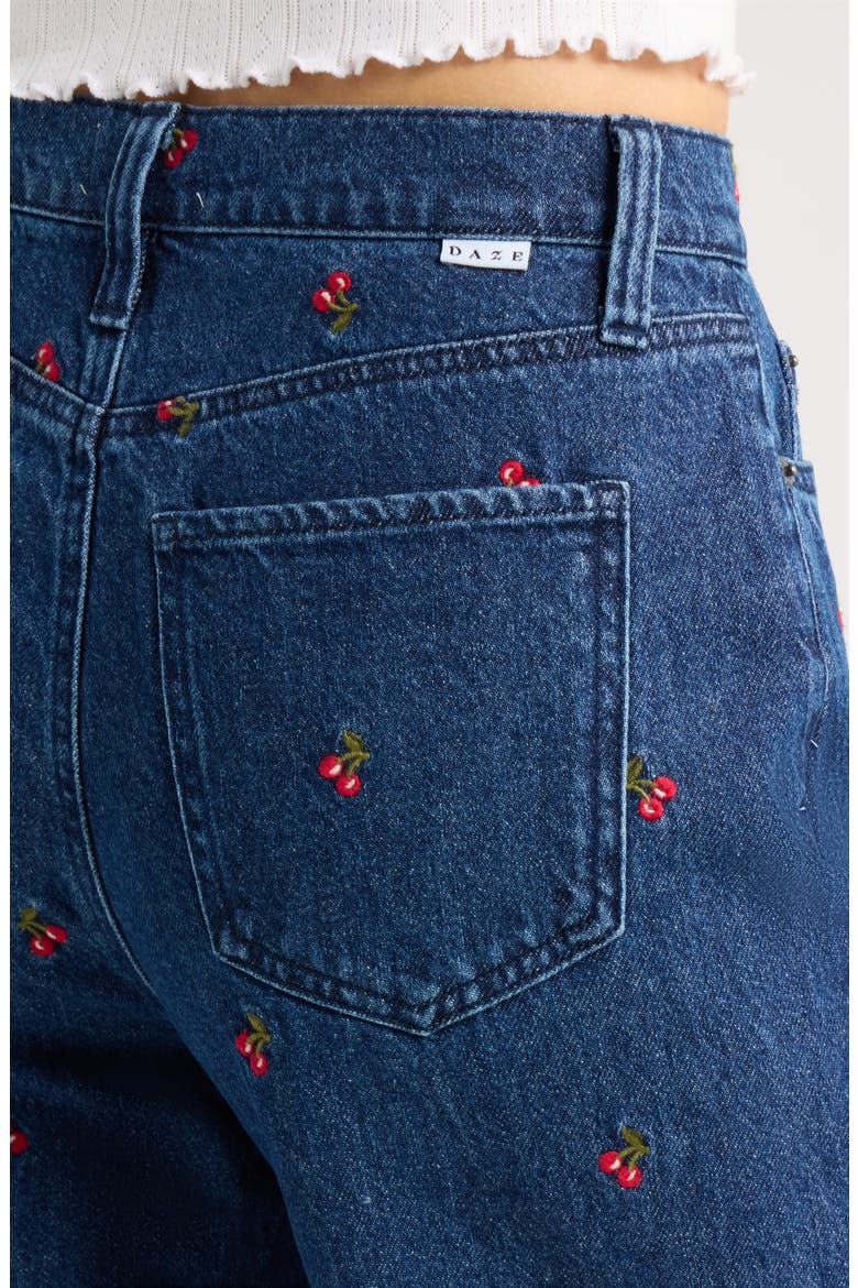 Farout Embroidered Wide Leg Jeans, Alternate, color, CHERRY AVENUE