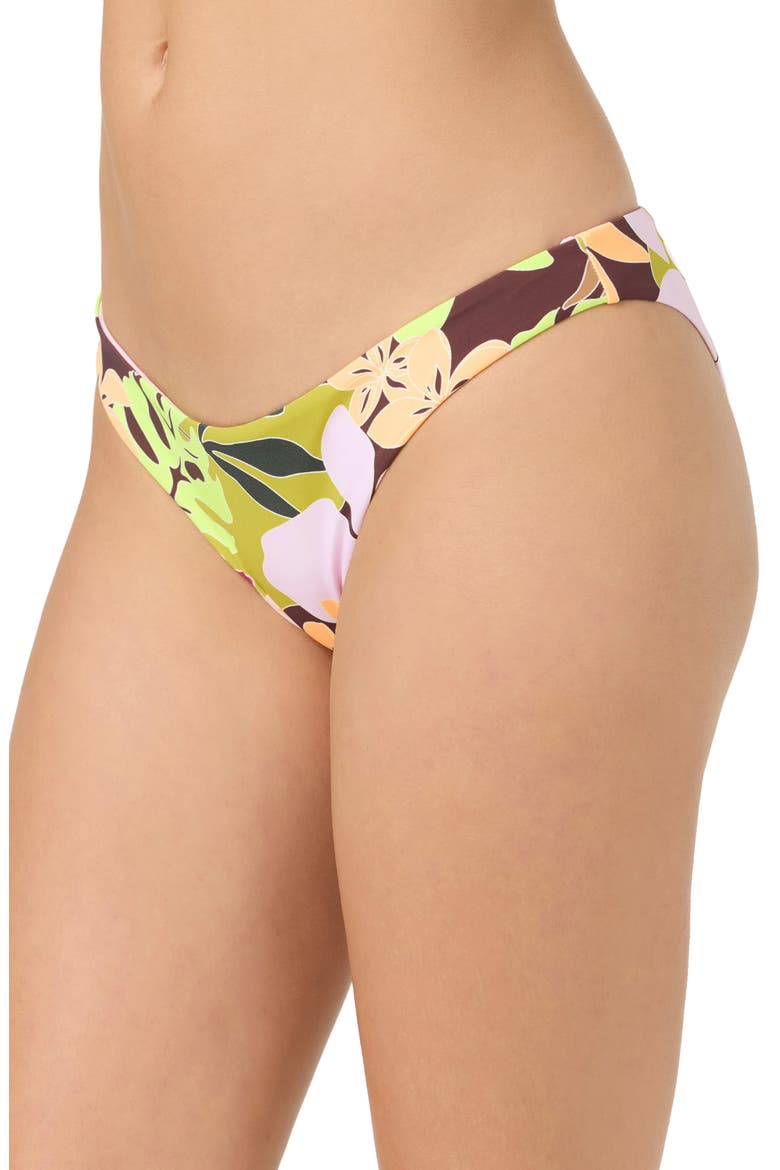 Leah Tropical Geo Rockley Bikini Bottoms, Alternate, color, YELLOW MULTI COLORED