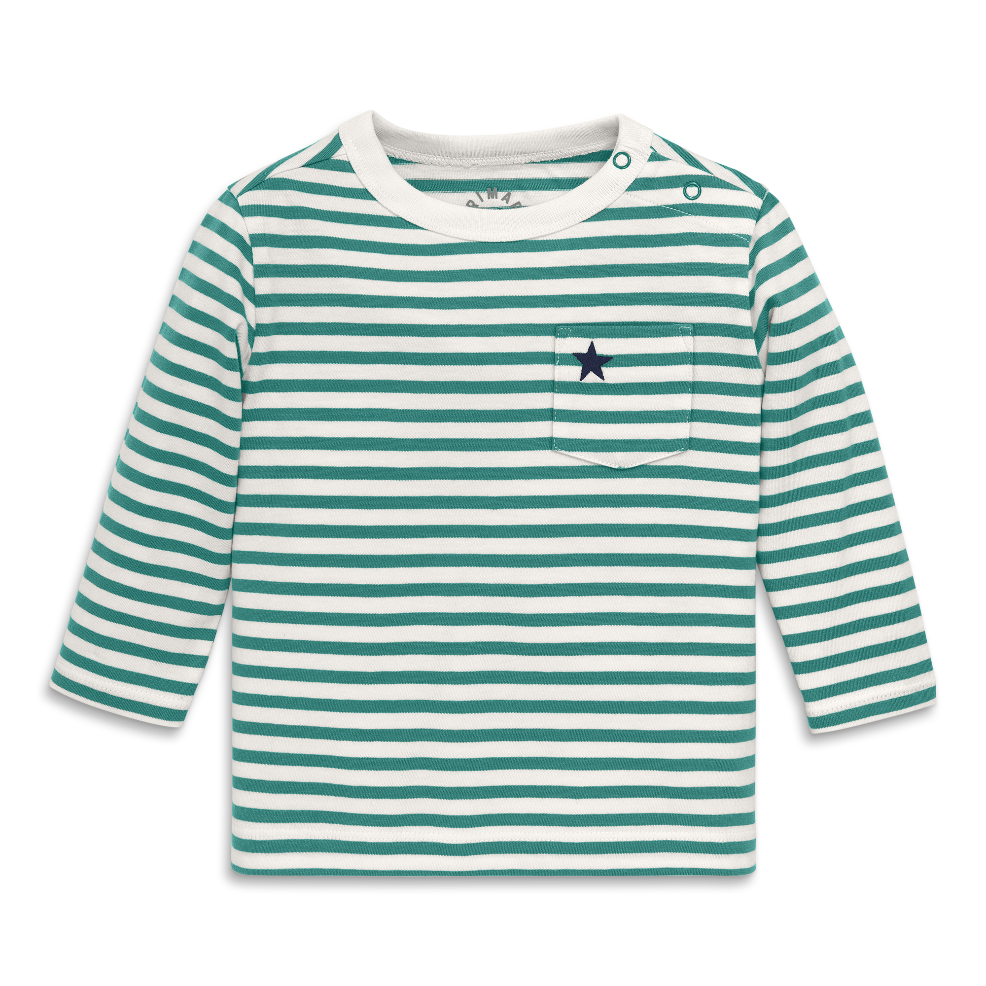 selected Ivory Sunwashed Teal Stripe