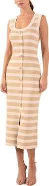 Endless Rose Stripe Knit Midi Dress