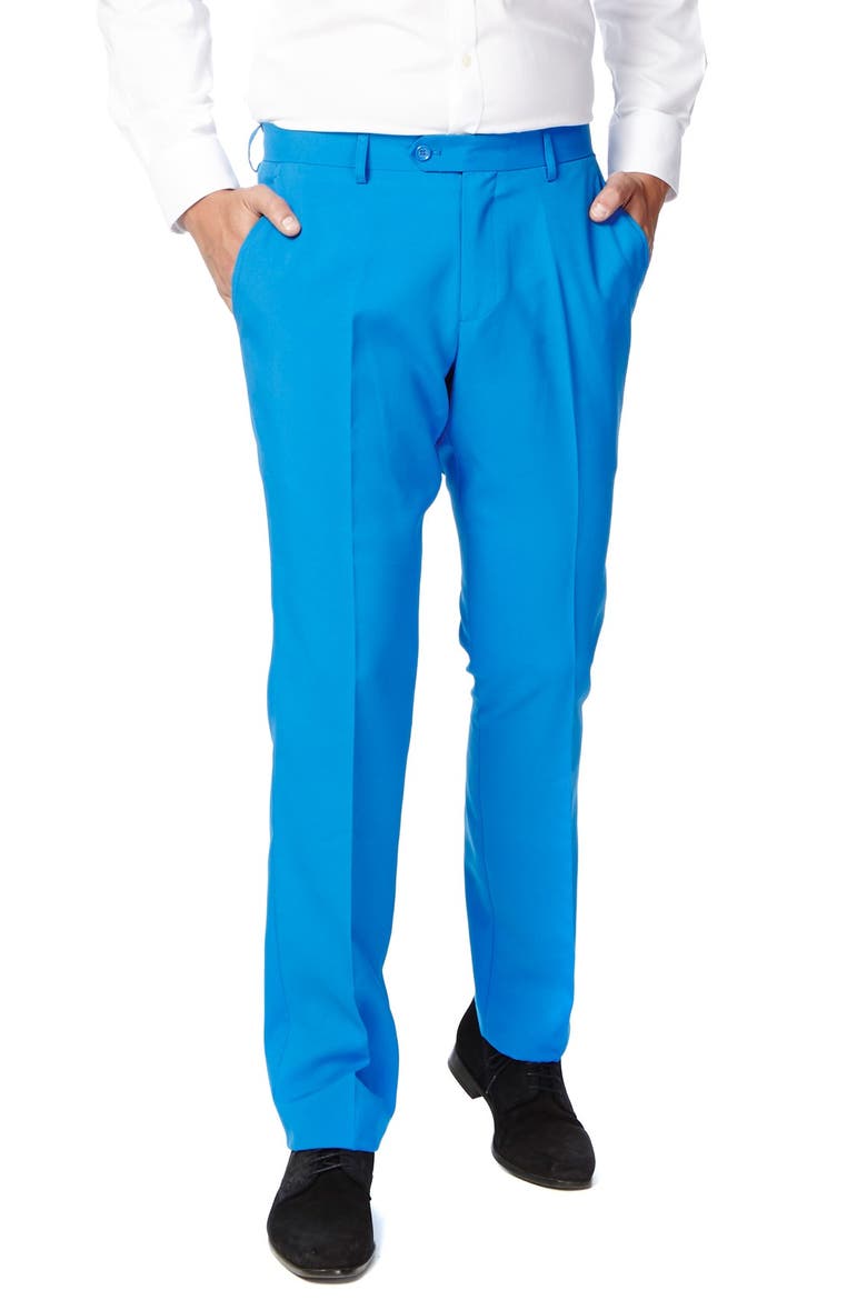 Blue Steel Slim Fit Two-Piece Suit & Tie Set, Alternate, color, BLUE