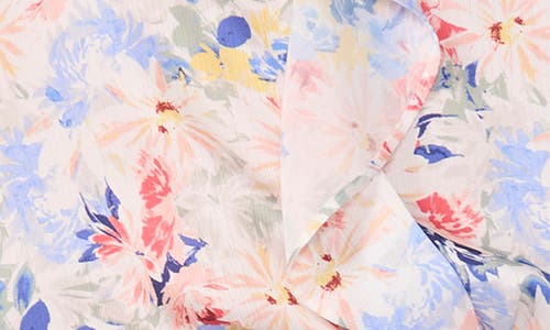 VINCE CAMUTO VINCE CAMUTO FLORAL RUFFLE DETAIL SLEEVELESS TOP