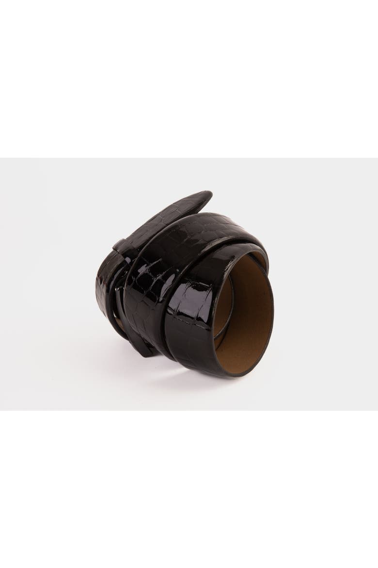 The Cordova Patent Leather Belt, Alternate, color, Black