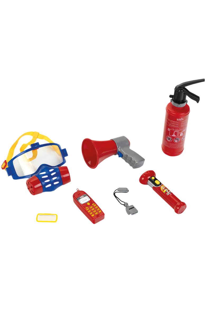 Theo Klein Firefighter Henry Kids Pretend Play Fireman Play Set, Alternate, color, Multicolored