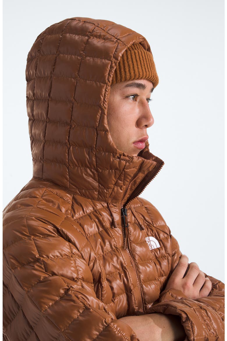 Thermoball Quilted Hooded Jacket, Alternate, color, BURNT UMBER