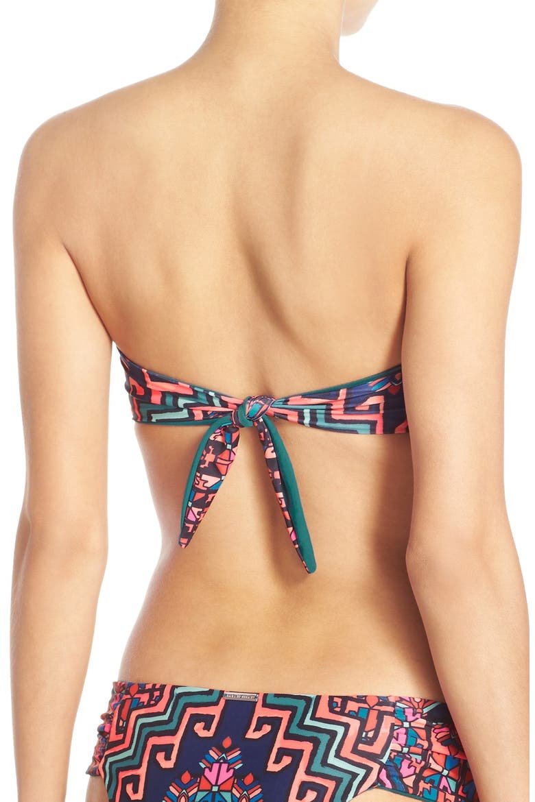 Convertible Bandeau Bikini Top, Alternate, color, BOLNISI RUG PURPLE