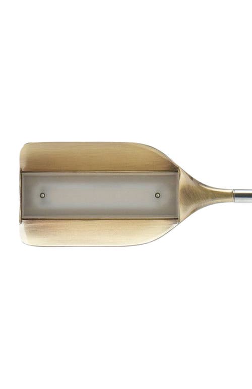 Brightech Leaf 53" Industrial Led Task Floor Lamp With Metal Empire Shade, 3-way Dimming In Gold