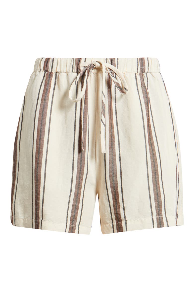 Austin Tie Waist Shorts, Alternate, color, SEQUOIA STRIPE
