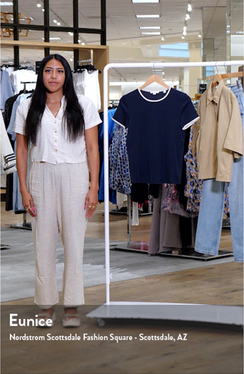 Tipped Pima Cotton Crewneck T-Shirt, sales video thumbnail