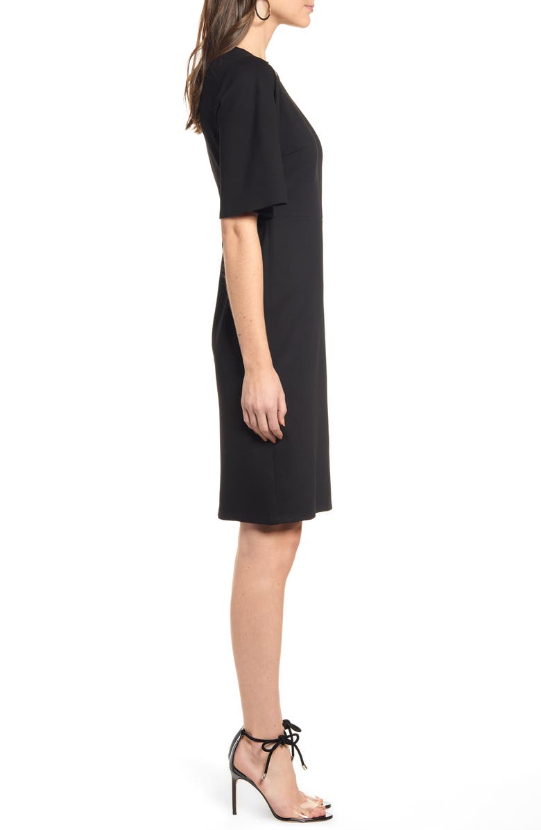 Rachel Parcell Flutter Sleeve Ponte Dress, Alternate, color, 