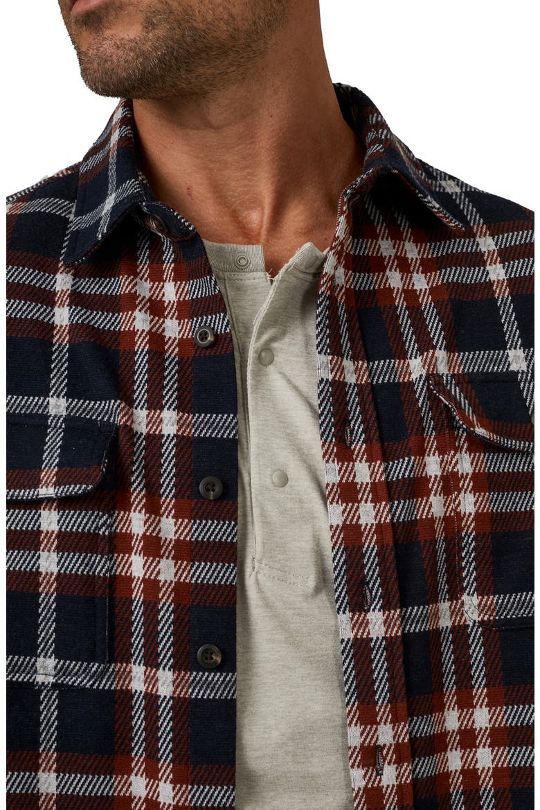Generations Plaid Button-Up Shirt, Alternate, color, NAVY
