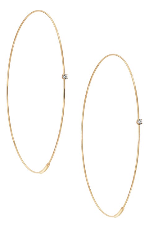 Large Magic Hoop Diamond Earrings