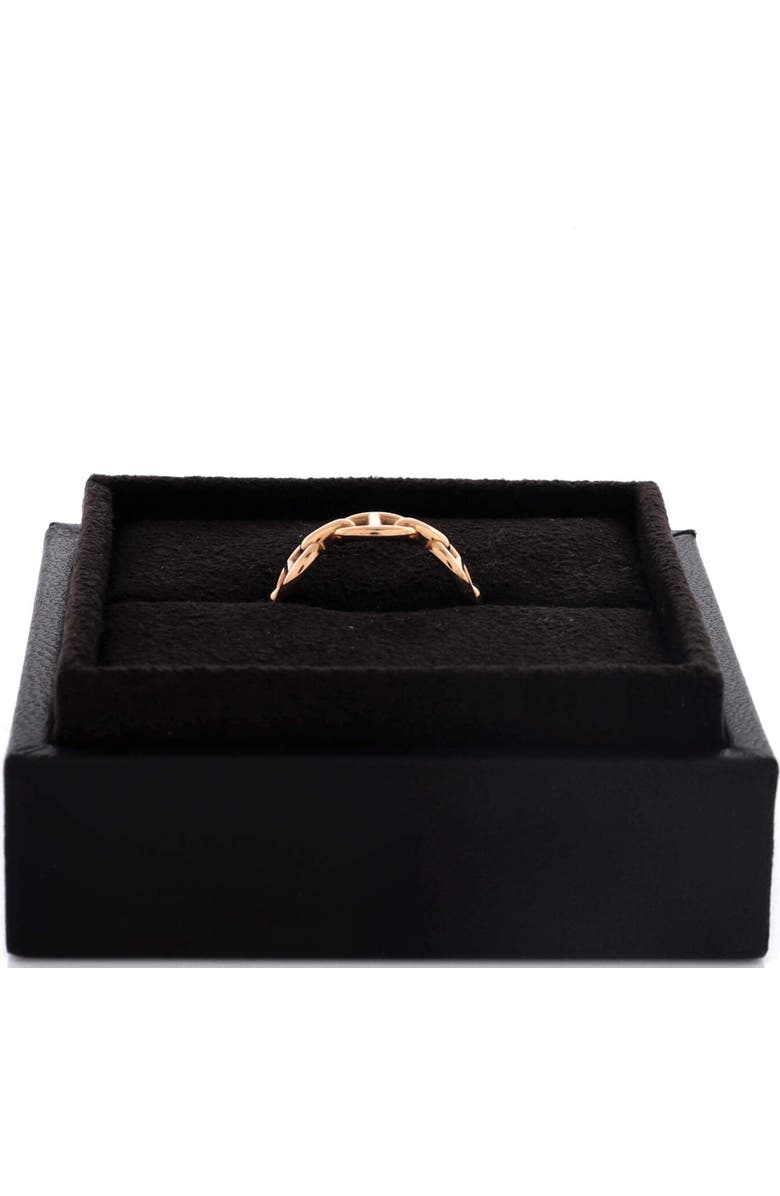 Pre-Owned Hermes Chaine d'Ancre Enchainee Ring 18K Rose Gold Small, Alternate, color, Rose Gold