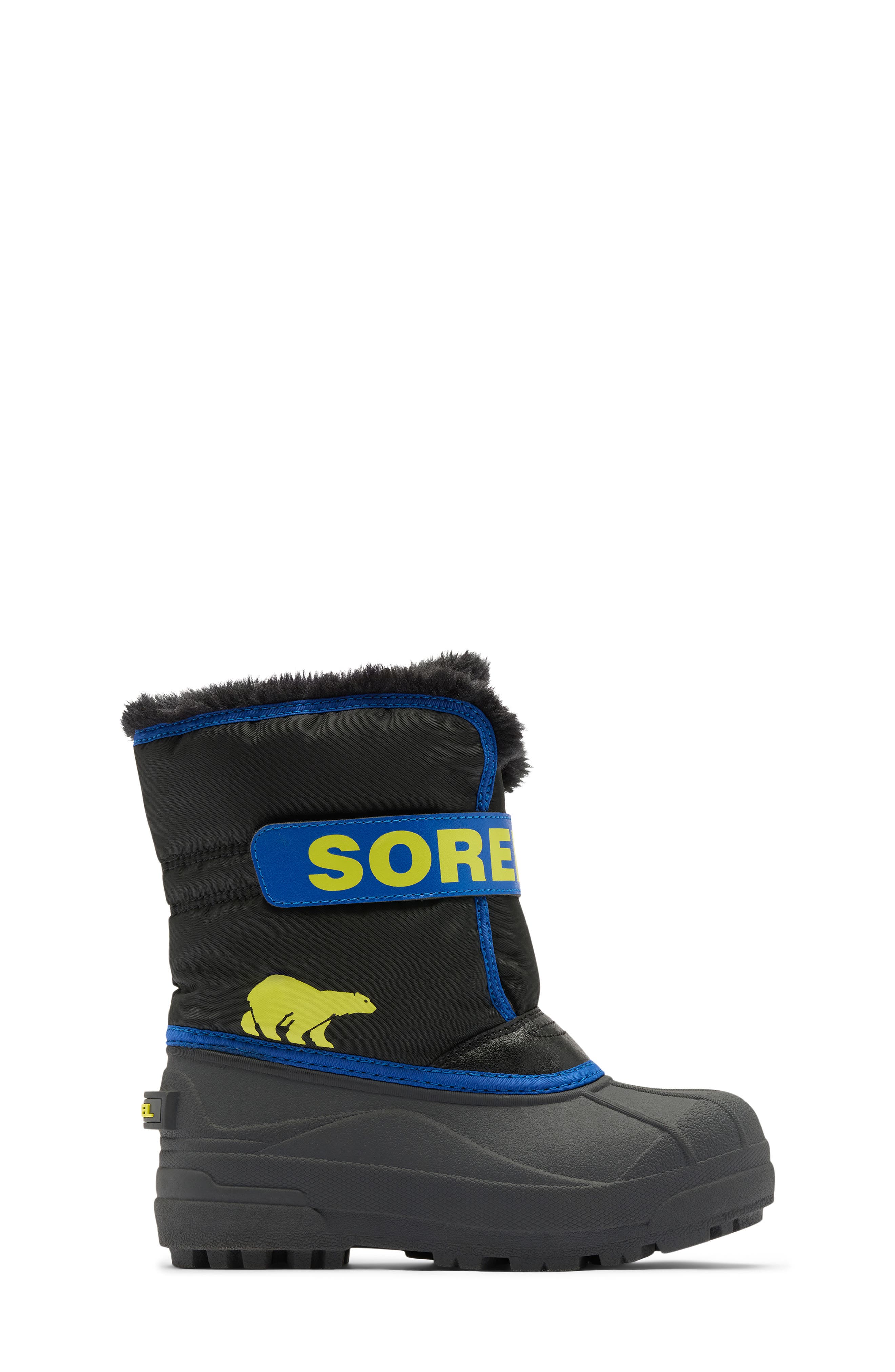 Kids' Snow Commander Snow Boot, Alternate, color, BLACK/ AZUL