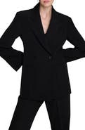 Kenneth Cole Luxe Twill Double Breasted Blazer