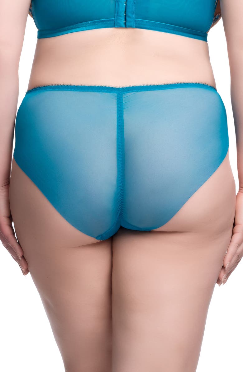 Dita Von Teese Fortuna High Cut Briefs, Alternate, color, Mosaic