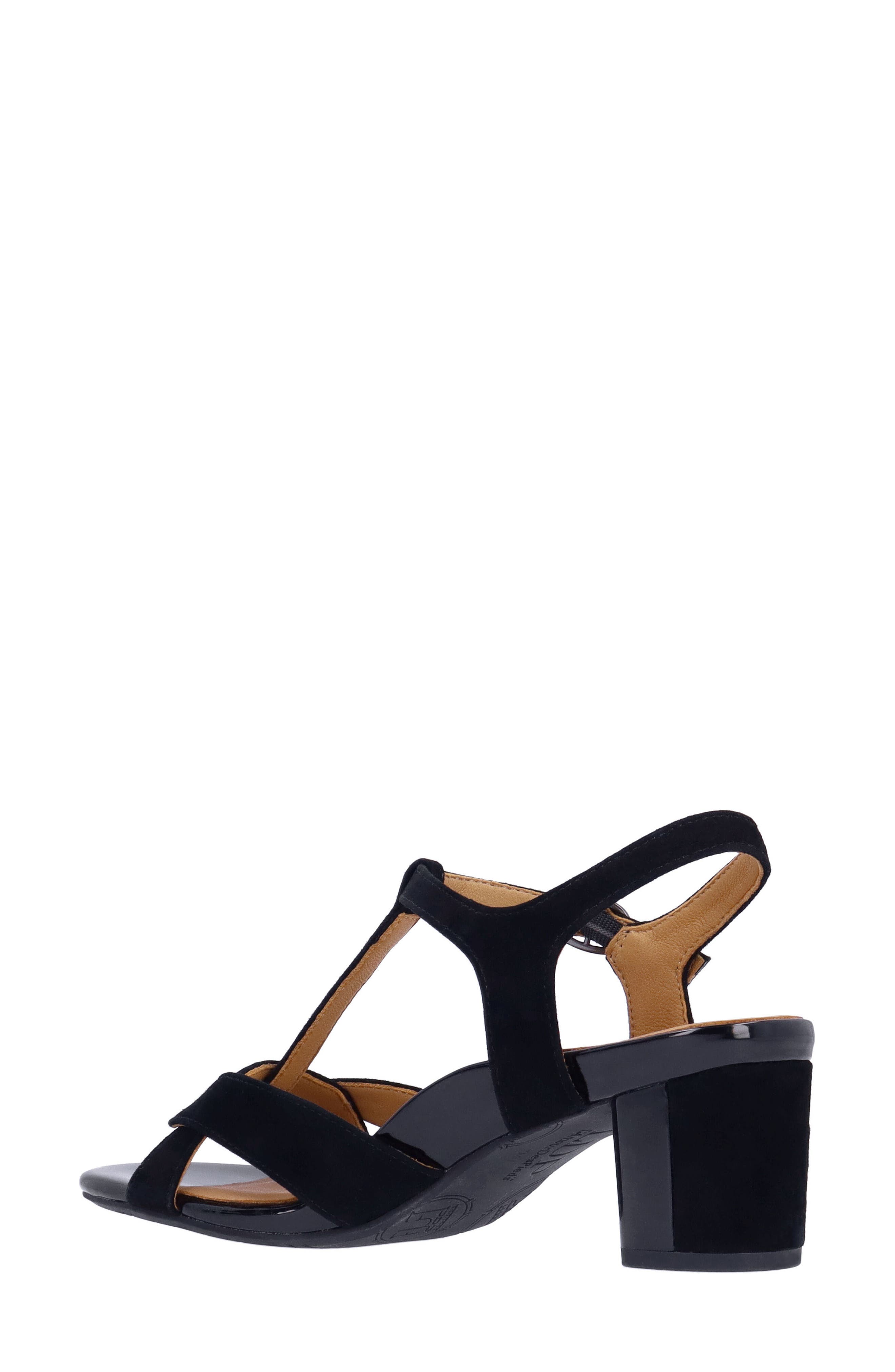 L
Amour des Pieds Mabry T-Strap Sandal, Alternate, color, Black