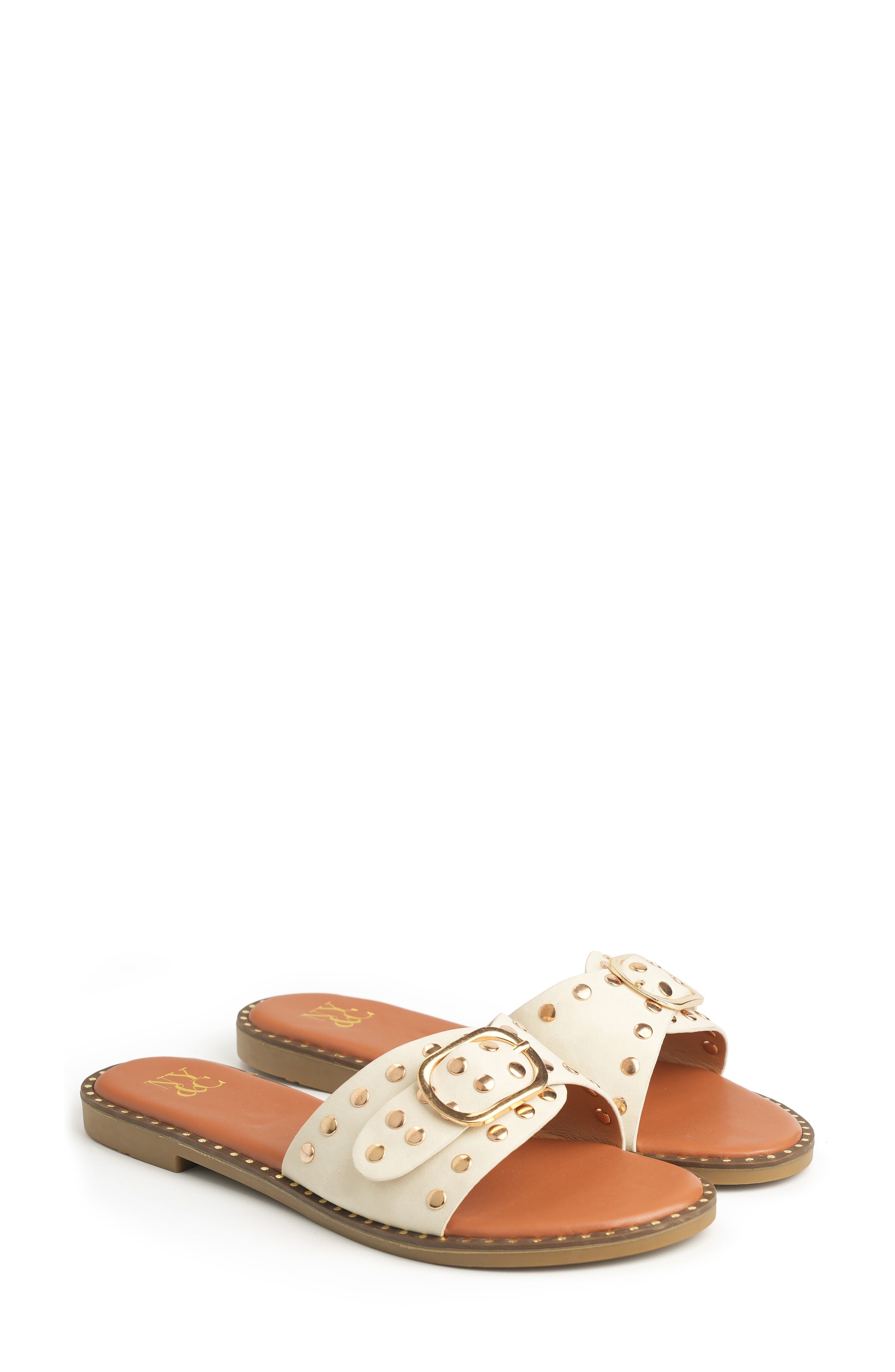 Westly Buckle Slide Sandal, Alternate, color, IVORY