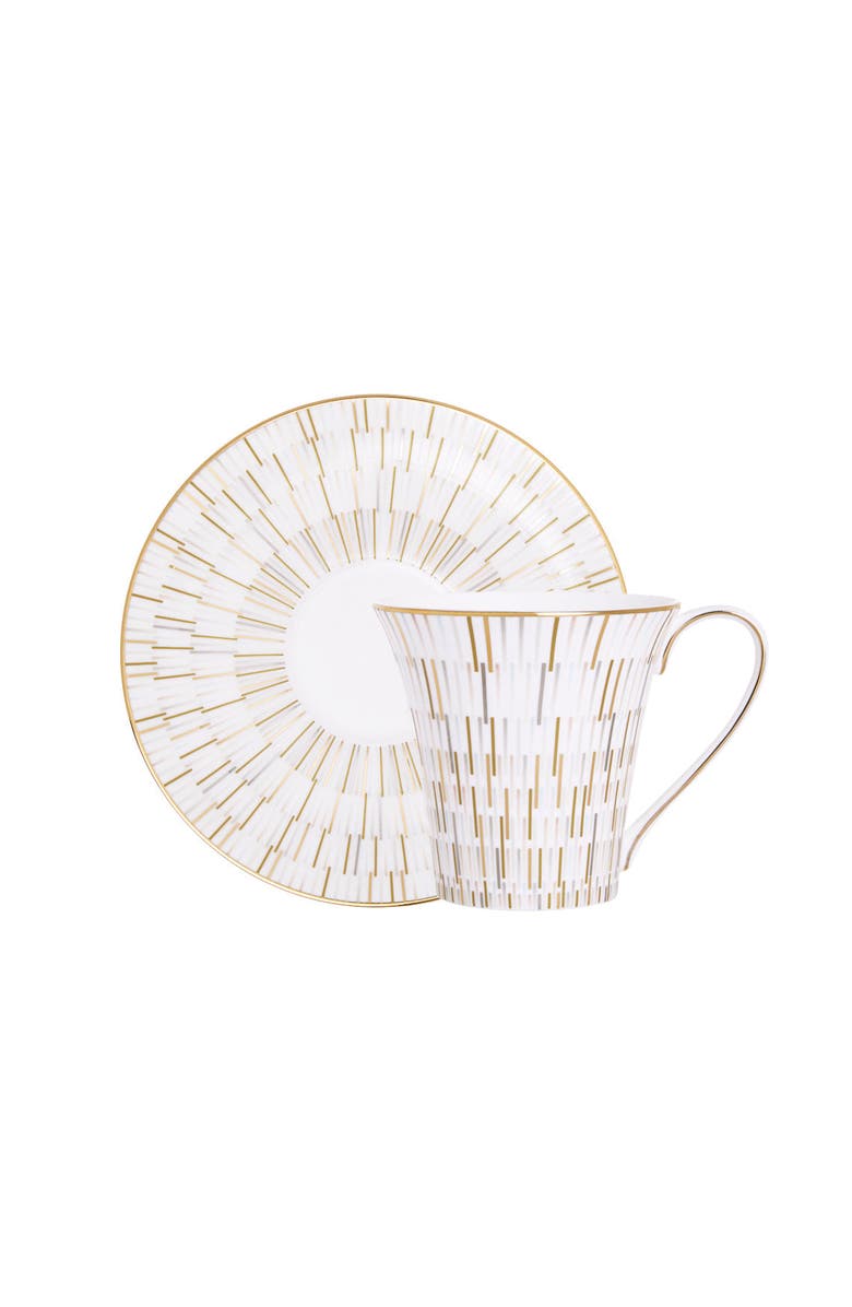 Prouna Luminous Tea cup & Saucer, Main, color, White