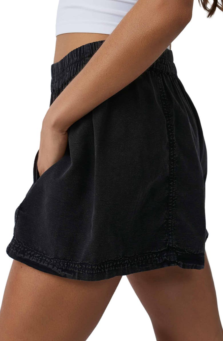Free People Get Free Cotton Blend Poplin Shorts, Alternate, color, 