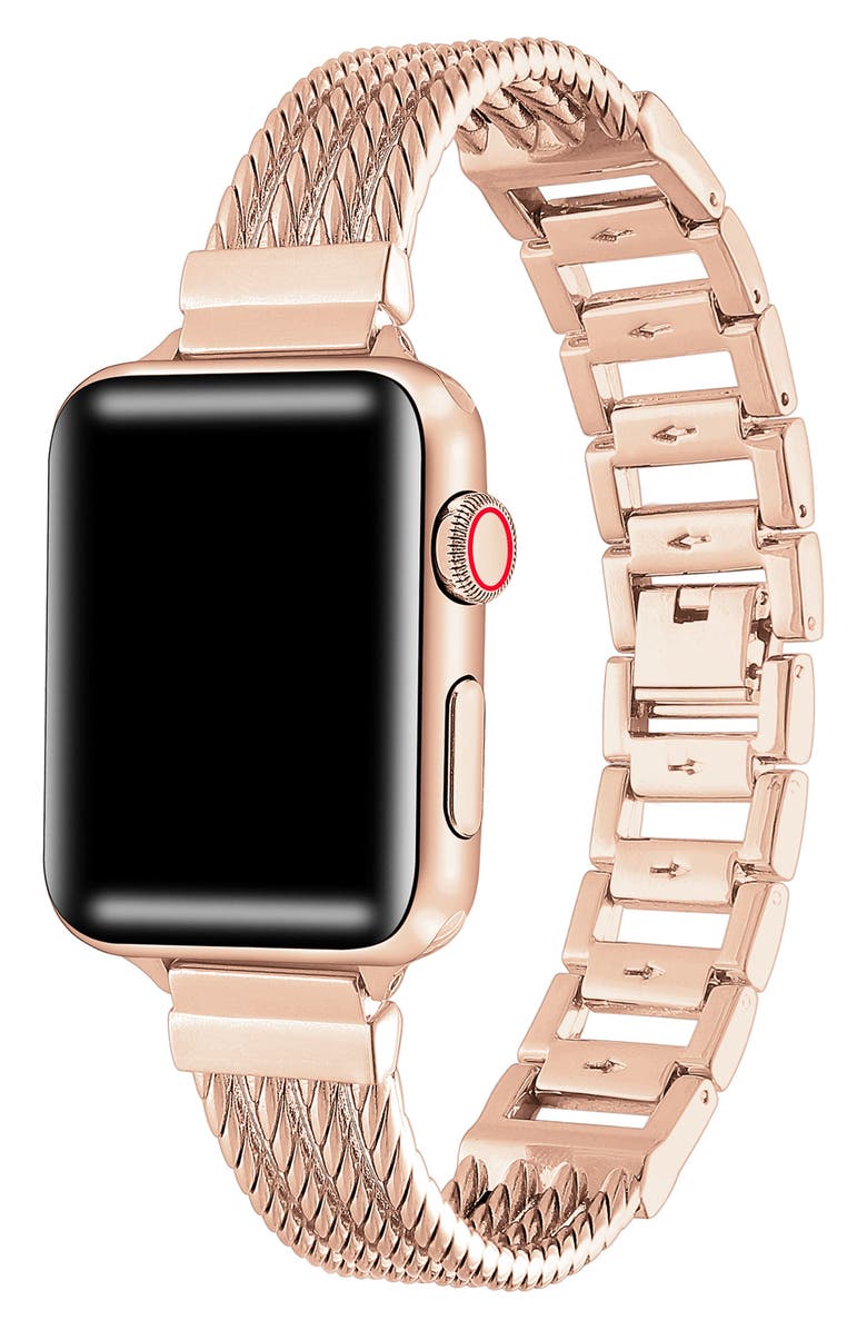 The Posh Tech Clara 38mm Apple Watch<sup>®</sup> Bracelet Watchband, Alternate, color, Rose Gold