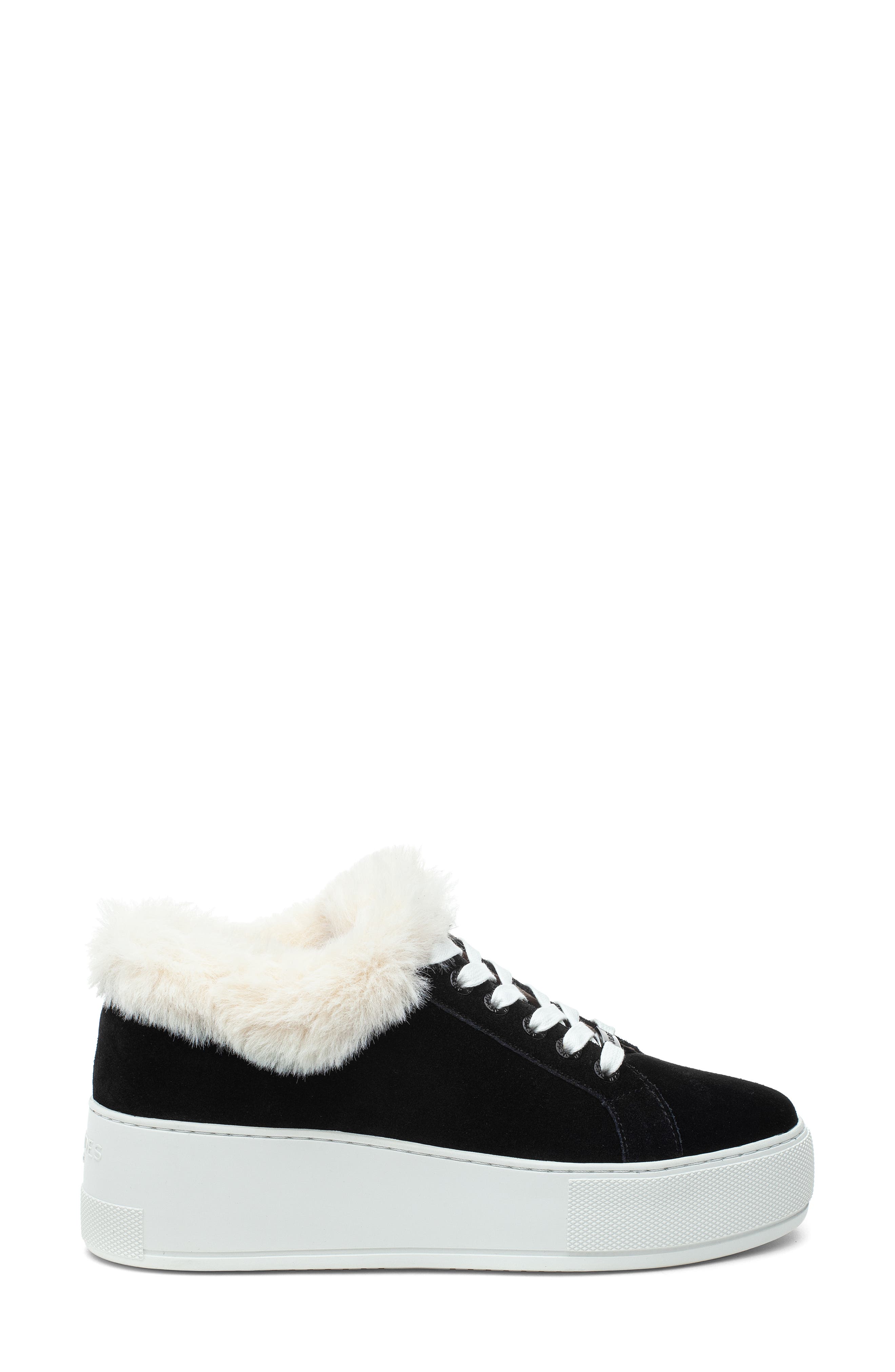 JSlides Mellia Faux Fur Sneaker, Alternate, color, 