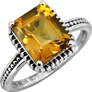 YS GEMS Rectangle Stone Ring