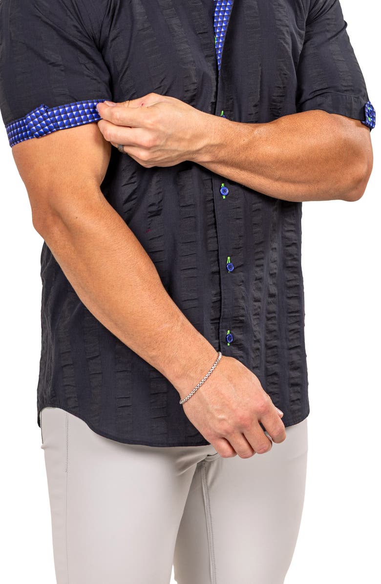Maceoo Galileo Marthy Short Sleeve Button-Up Shirt, Alternate, color, 