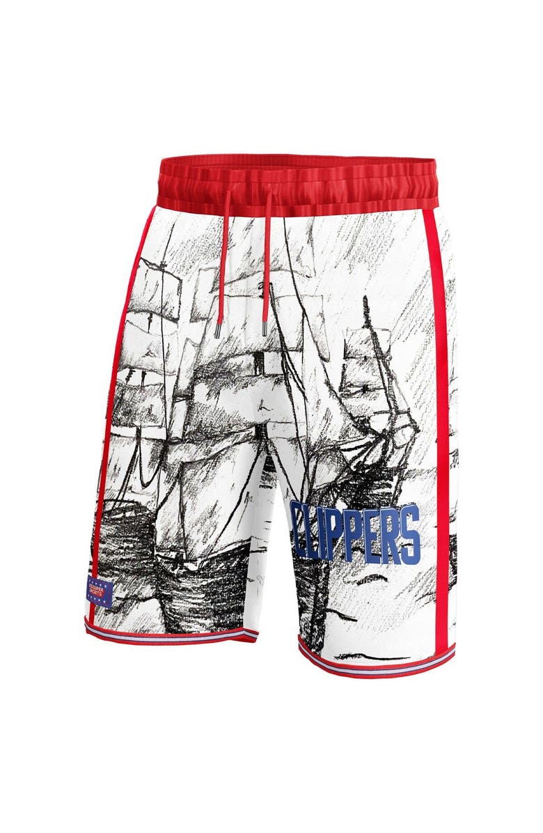 NBA X KIDSUPER Unisex NBA & KidSuper Studios by Fanatics Gray LA Clippers Hometown Shorts, Alternate, color, Gray