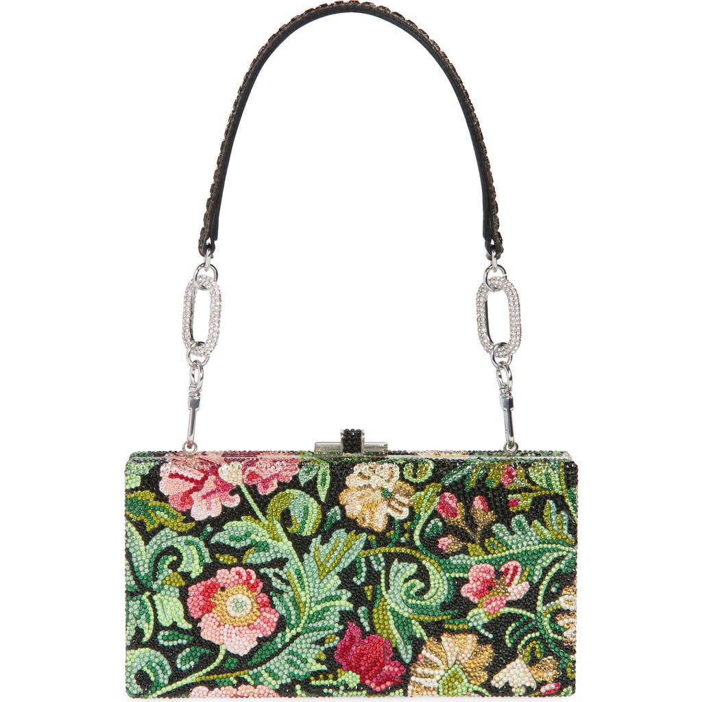 Judith Leiber Couture Sleek Crystal Embellished Rectangle Clutch In Multi