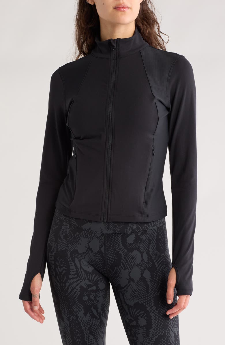 90 DEGREE BY REFLEX Pro Element Interlock Zip-Up Jacket, Main, color,