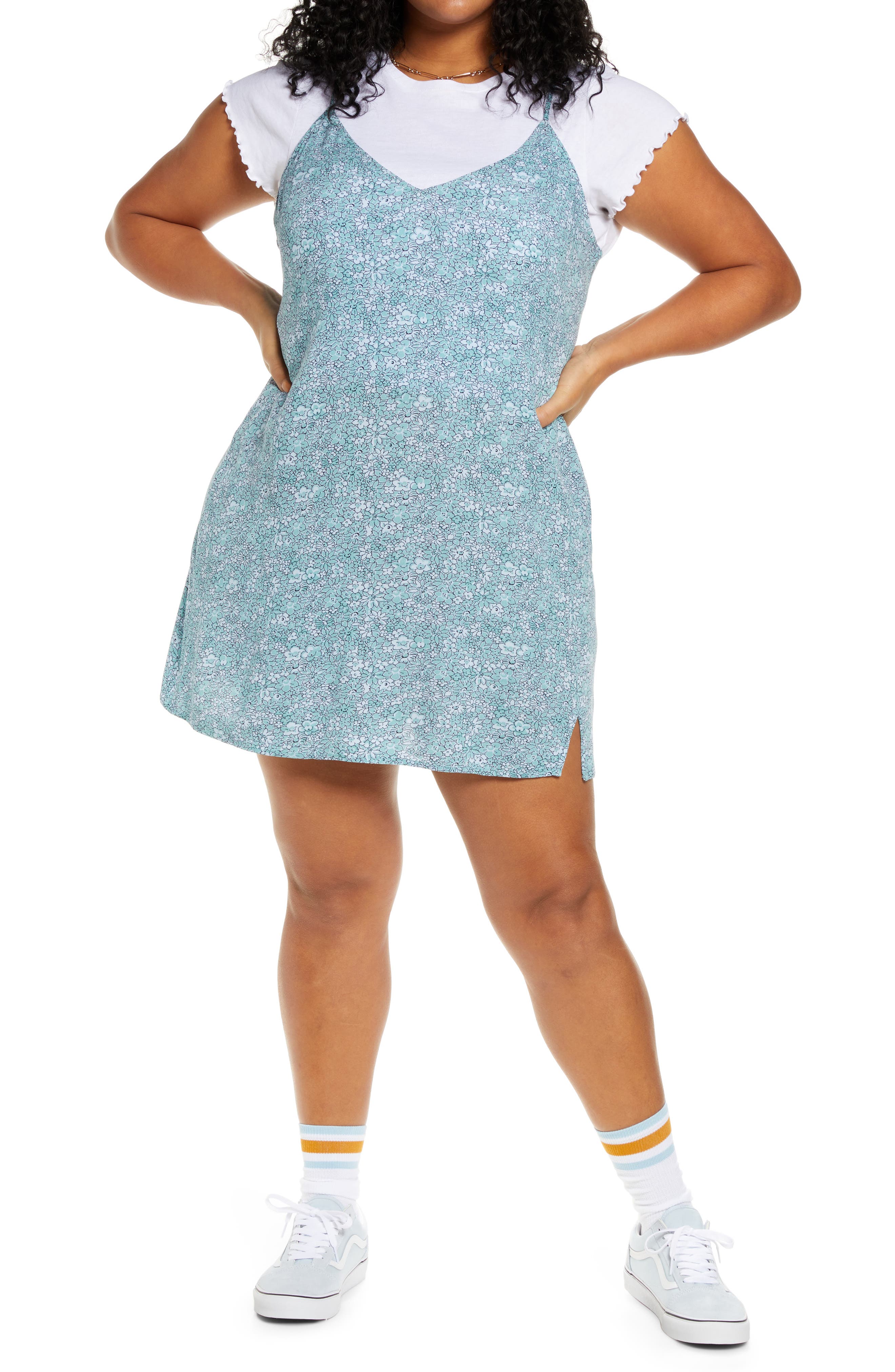 BP. Floral Slip Minidress (Women) | Nordstromrack