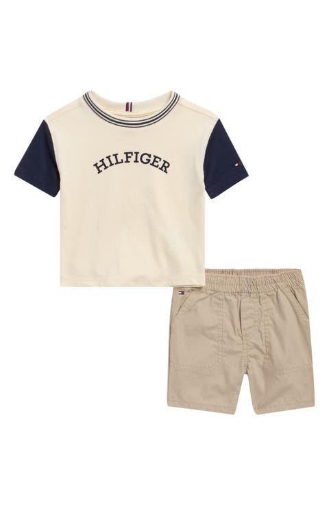 Logo Print Cotton T-Shirt & Shorts Set (Baby)
