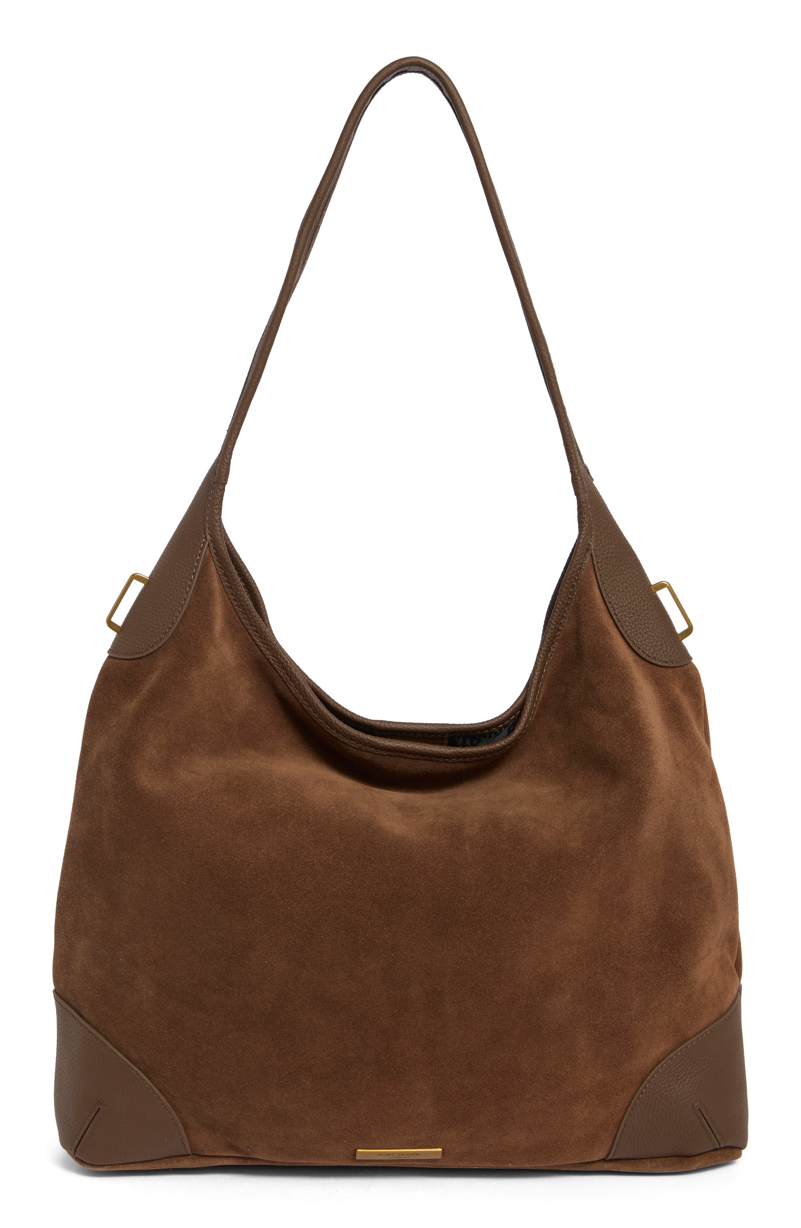 Balham Slouch Large Leather Hobo, Alternate, color, BROWN