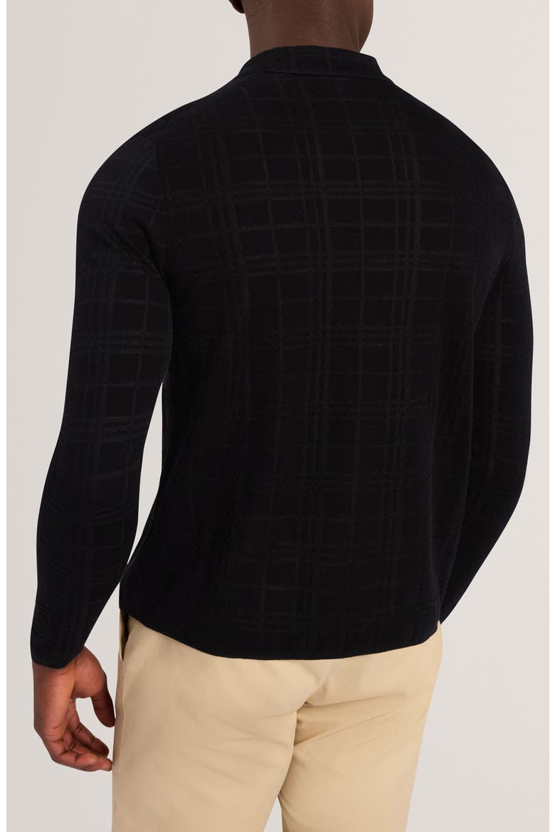 Mcline Grid Long Sleeve Cardigan, Alternate, color, BLACK