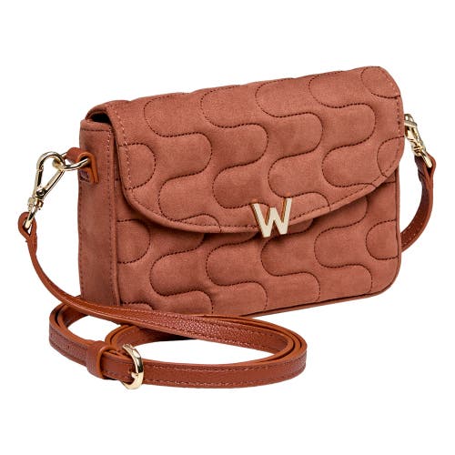 Wolf Mimi Swirl Shoulder Bag With Scarf In Nutshell Brown