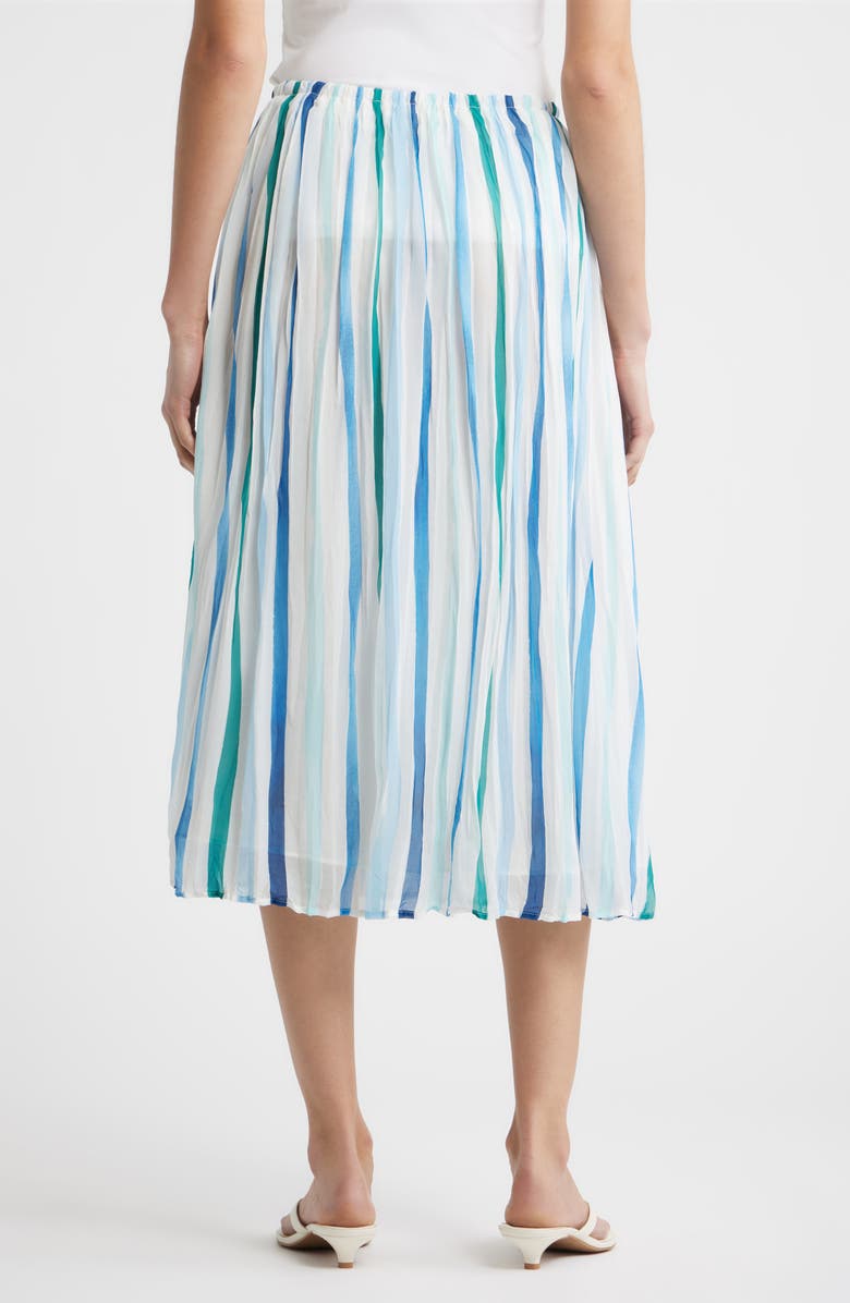 Cloth & Stone Pleated Midi Skirt, Alternate, color, Sea Glass Brush Stroke