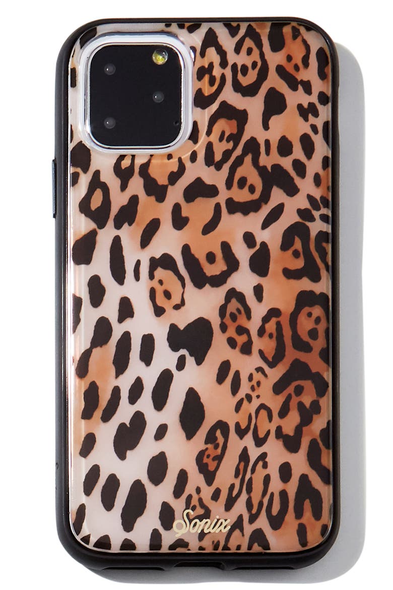 Leopard iPhone 11, 11 Pro & 11 Pro Max Case, Main, color, BLACK/ BROWN